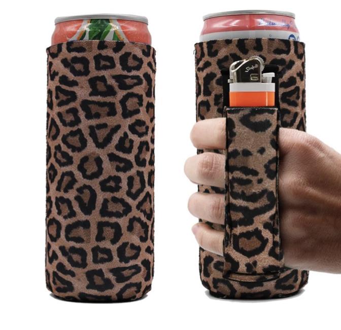 The Skinny Can Cooler [Cream Leopard] – HOOCH